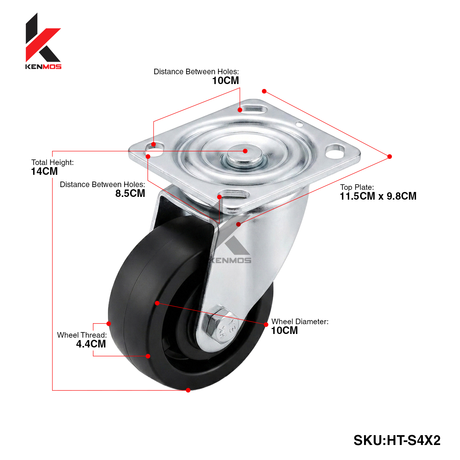 4" HI-TEMP SWIVEL