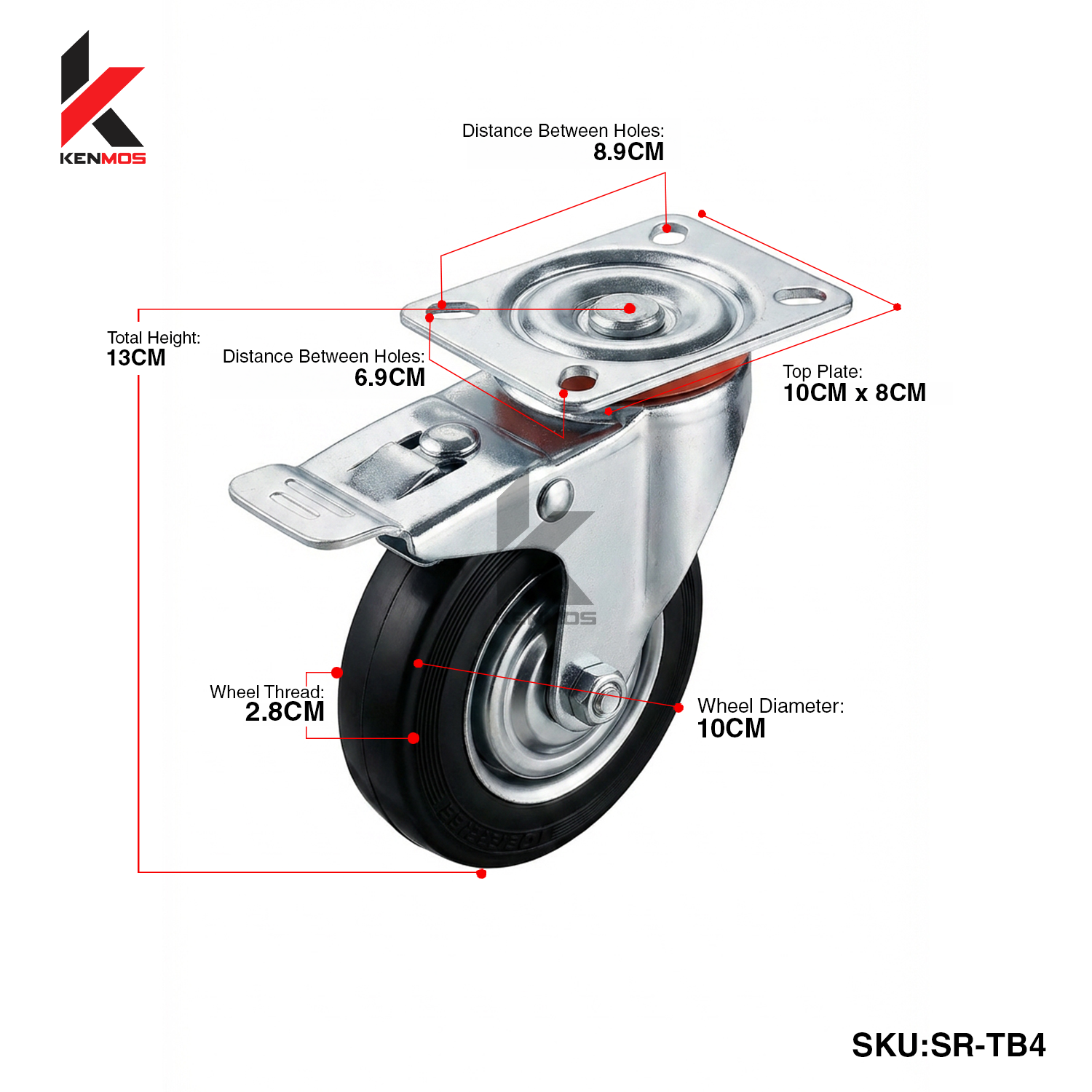4" SR RUBBER TOPBRAKE