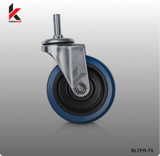 5" BLUE ELASTIC RUBBER THREADED