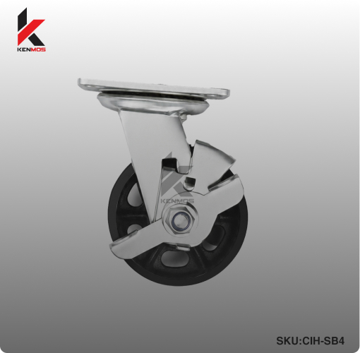 4" CAST IRON W/ HOLE SIDEBRAKE