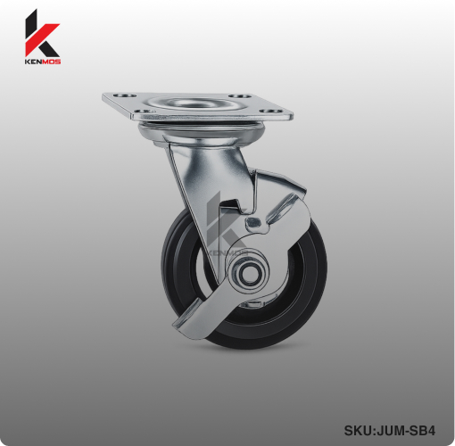 4" JUMBO BLACK RUBBER SIDEBRAKE