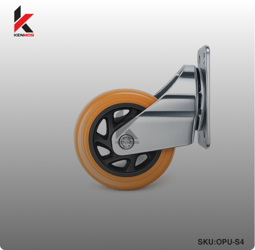 4" ORANGE PU SWIVEL
