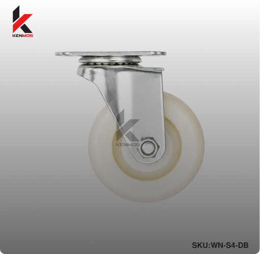 4" WHITE NYLON SWIVEL