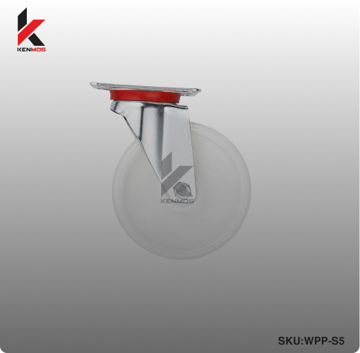 5" WHITE PP SWIVEL
